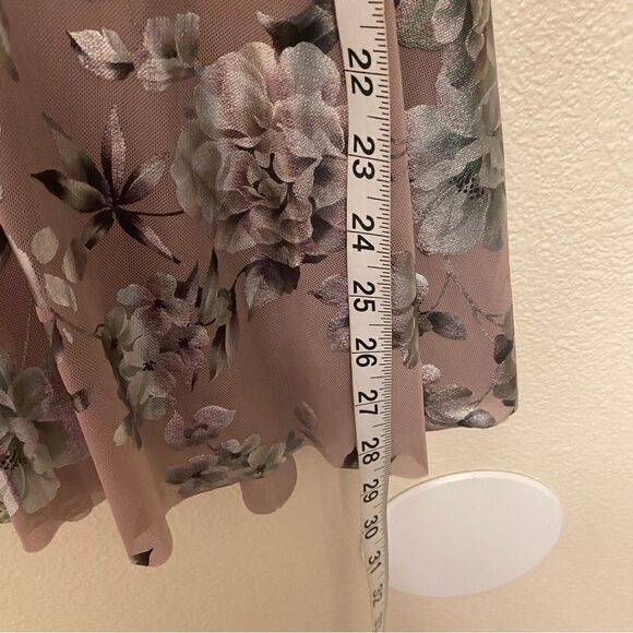 WEISSMAN Balera Dance Costume Metallic lavender mesh Floral Dress D11543 SA - Picture 8 of 12